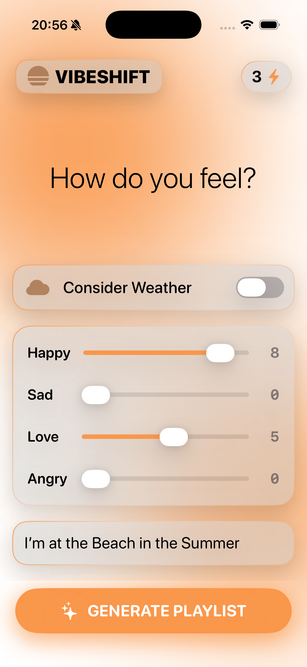 VibeShift app