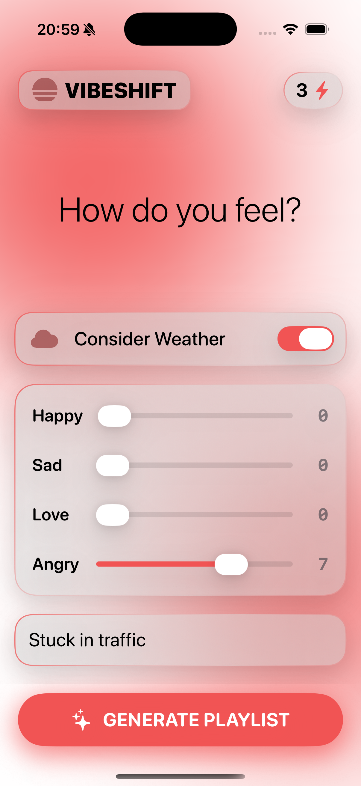 VibeShift app