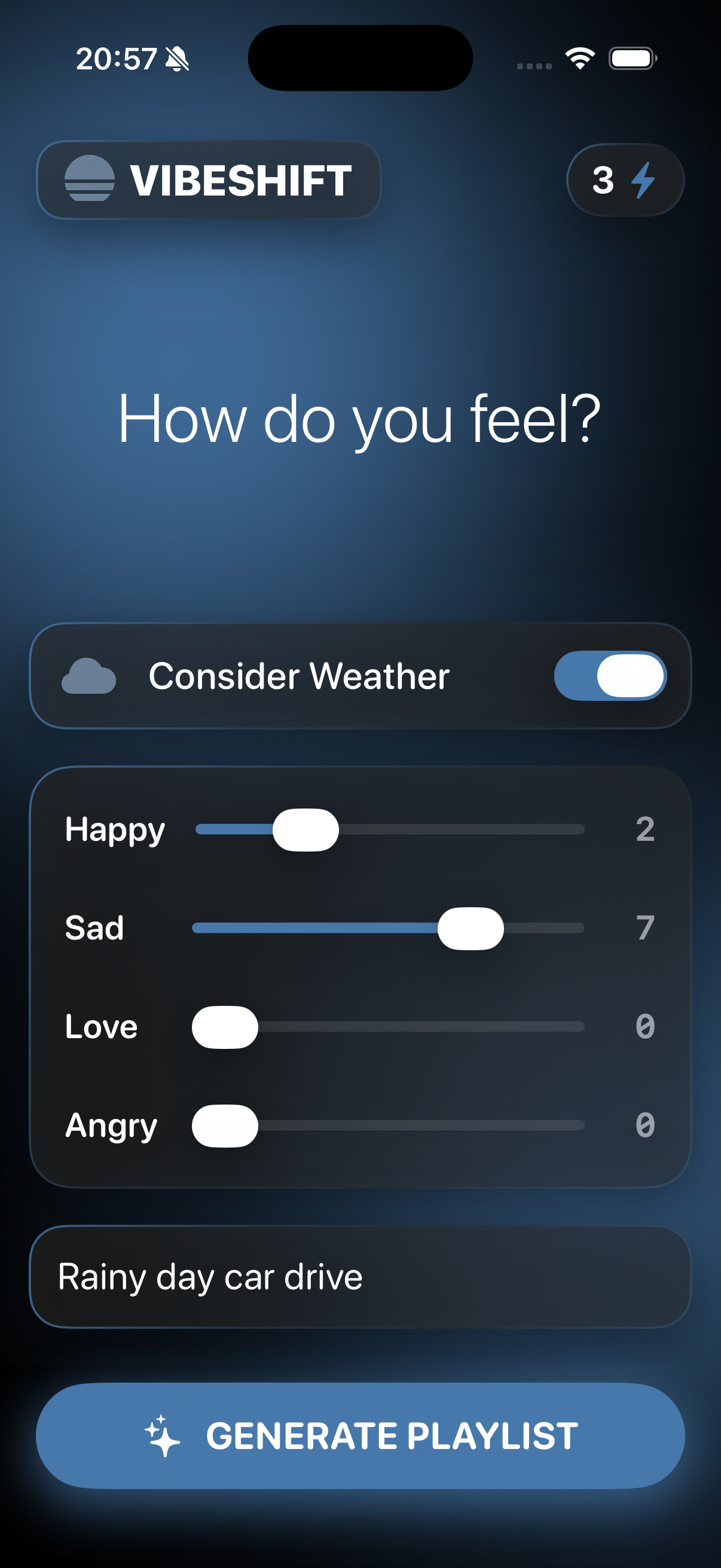 VibeShift app